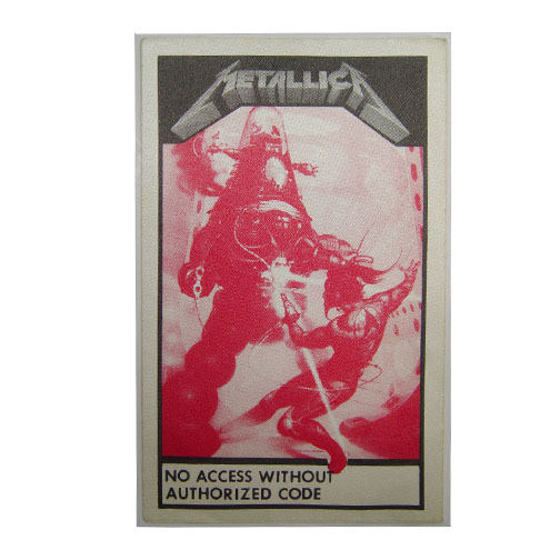 Metallica Crew  Never Used  Poster  Backstage Pass