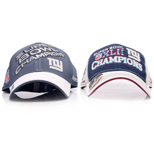 Super Bowl XLII and XLVI Champions Reebok New York Giants Football Two Hats