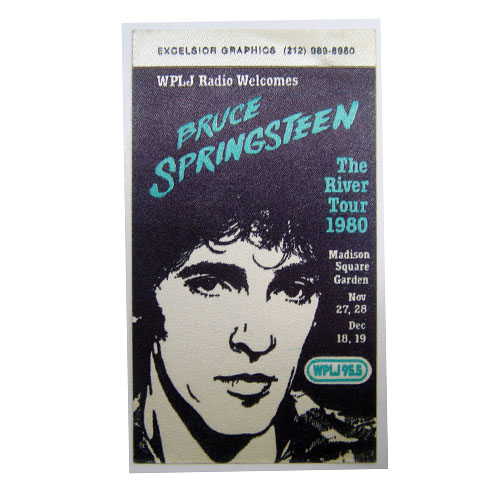 1980 Bruce Springsteen River Tour WPLJ-NY Concert Never Used Sticker Madison Square Garden