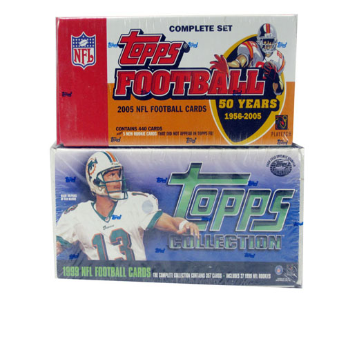 1999+2005 Topps Football Factory Sealed Hobby 2 Boxes Lot=