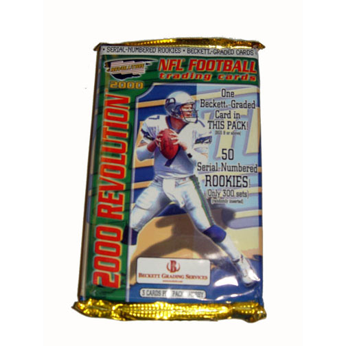 2000 Pacific Revolution Football Factory Sealed Cards Pack=